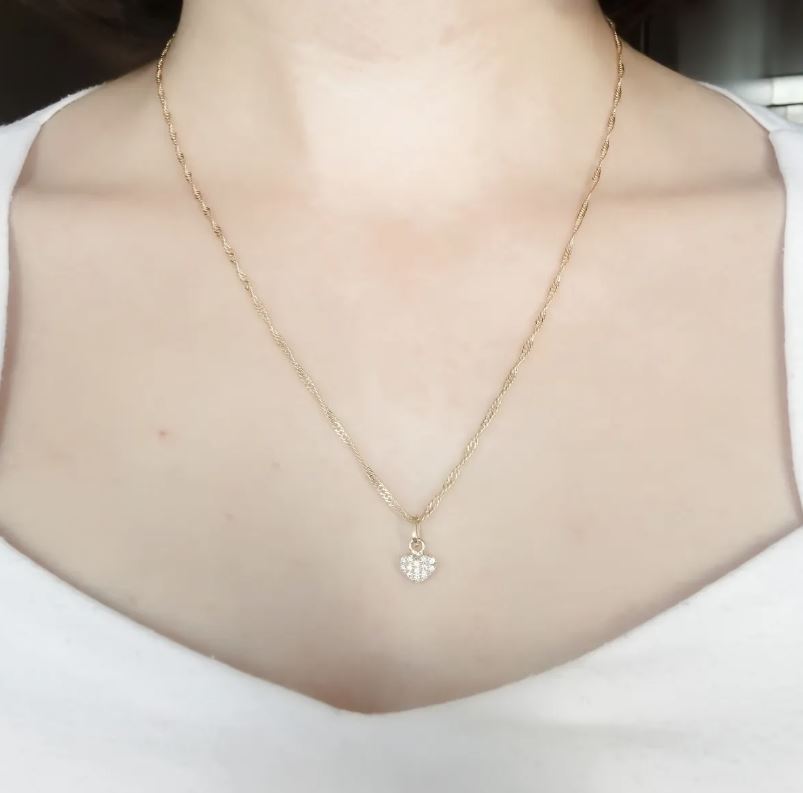 Amor Eterno - Dije Corazón Bombón / Oro 10k Solido