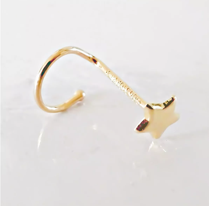 Amor Eterno - Piercing Nariz Estrella / Oro Sólido 10k