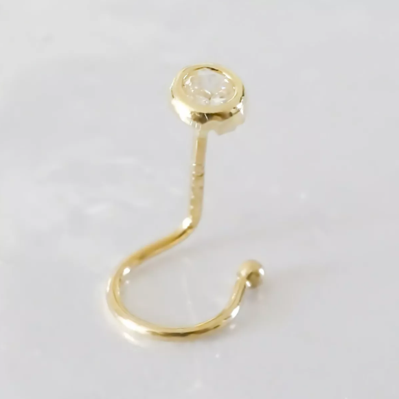 Amor Eterno - Piercing Nariz Bisel / Oro Sólido 10k
