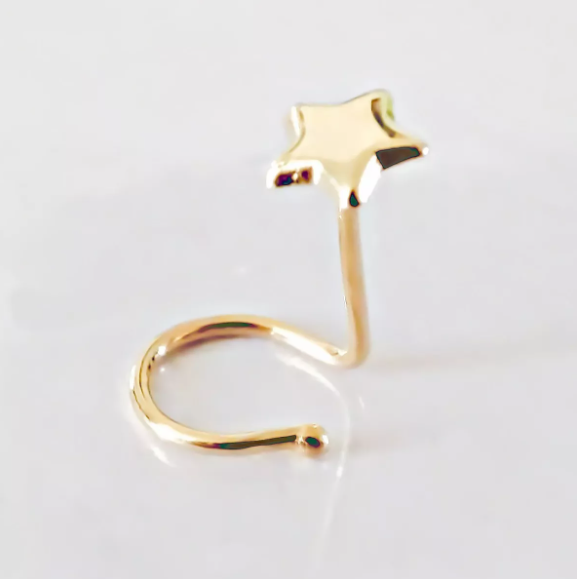 Amor Eterno - Piercing Nariz Estrella / Oro Sólido 10k