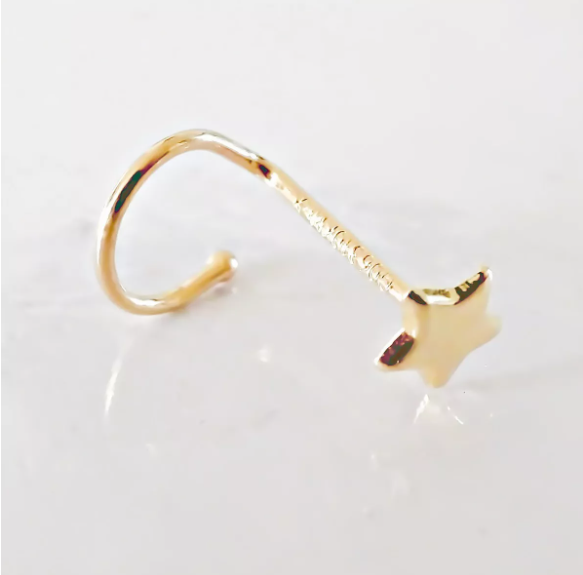 Amor Eterno - Piercing Nariz Estrella / Oro Sólido 10k