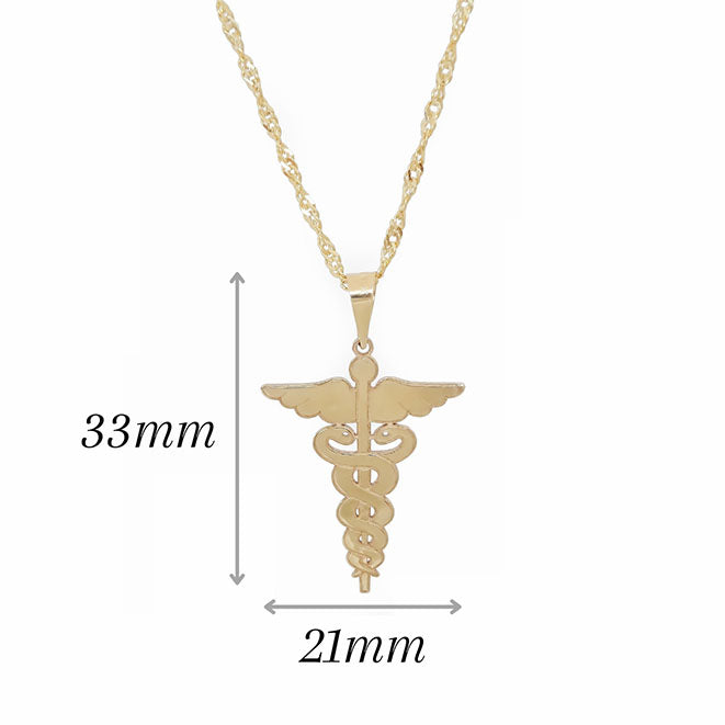 Amor Eterno - Dije Medicina Oro Sólido 10k + Cadena de Regalo