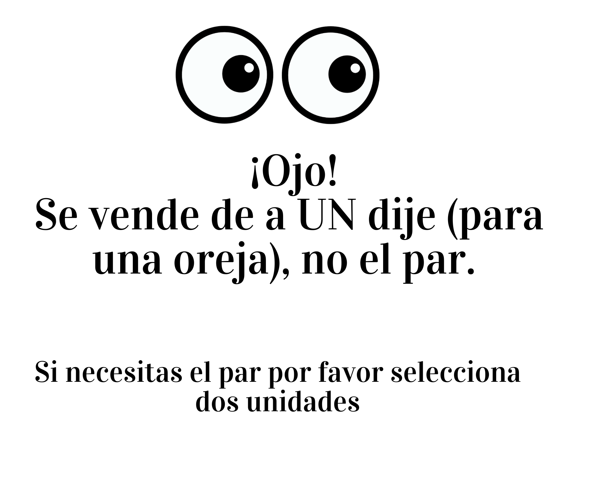 Amor Eterno - 2 Dijes Para Arracada Luna / Oro 10k