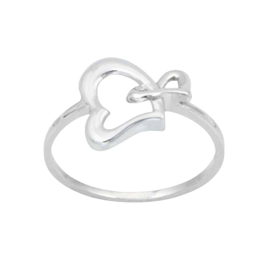 Amor Eterno - Anillo Corazones Unidos / Oro 10k Sólido