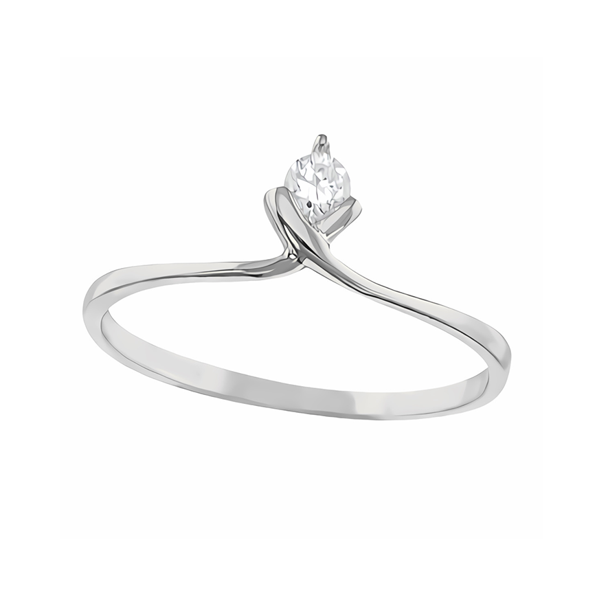 Amor Eterno - Solitario Corona Diana / Oro Sólido 10k