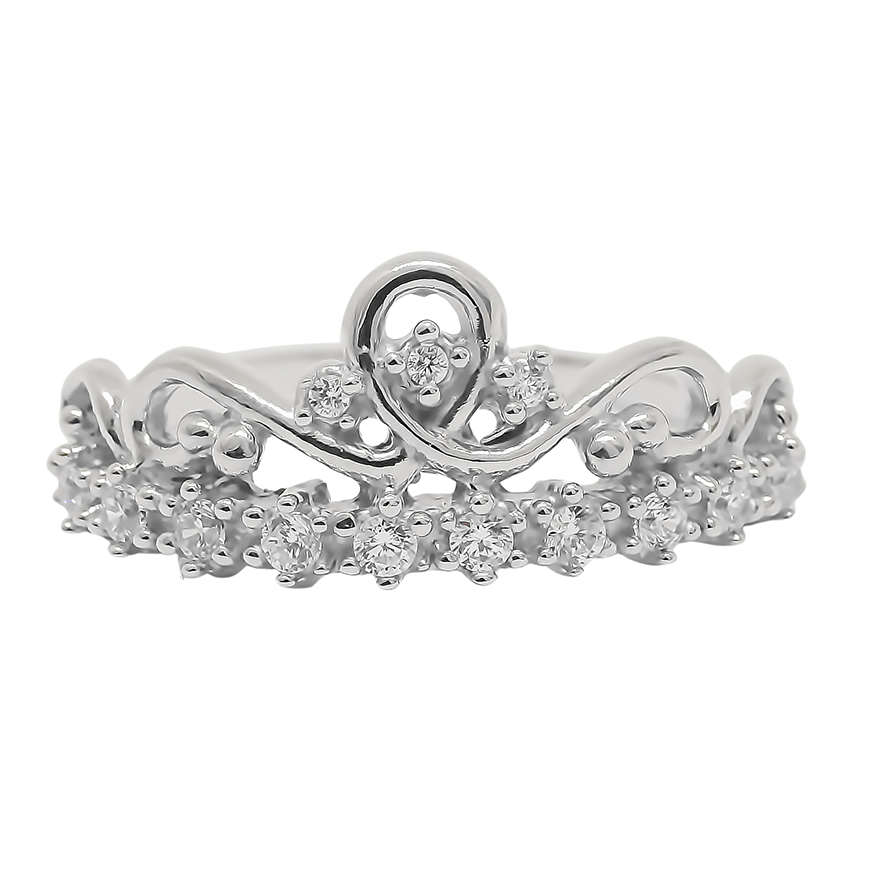Amor Eterno - Anillo Corona Ingrid - Oro Solido 10k