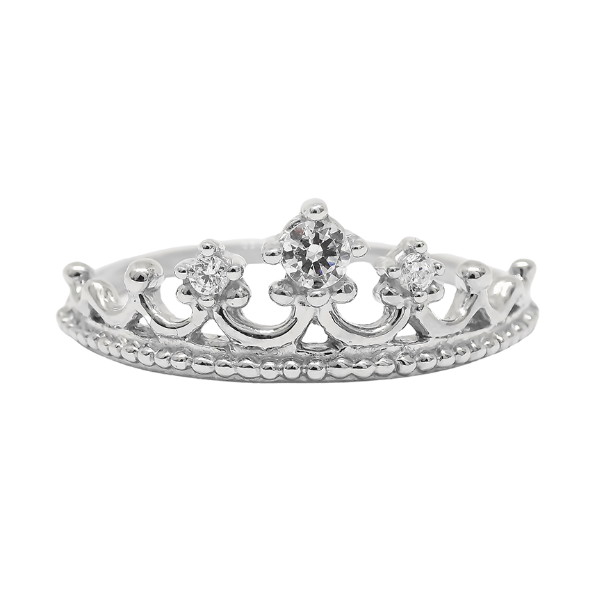 Amor Eterno - Anillo Corona Leslie / Oro Sólido 10k