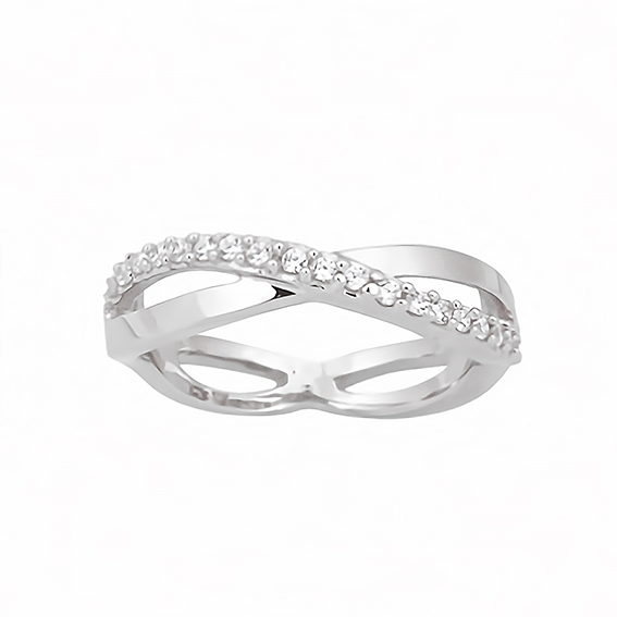 Amor Eterno - Anillo Infinity Diamond / Oro Sólido 14k