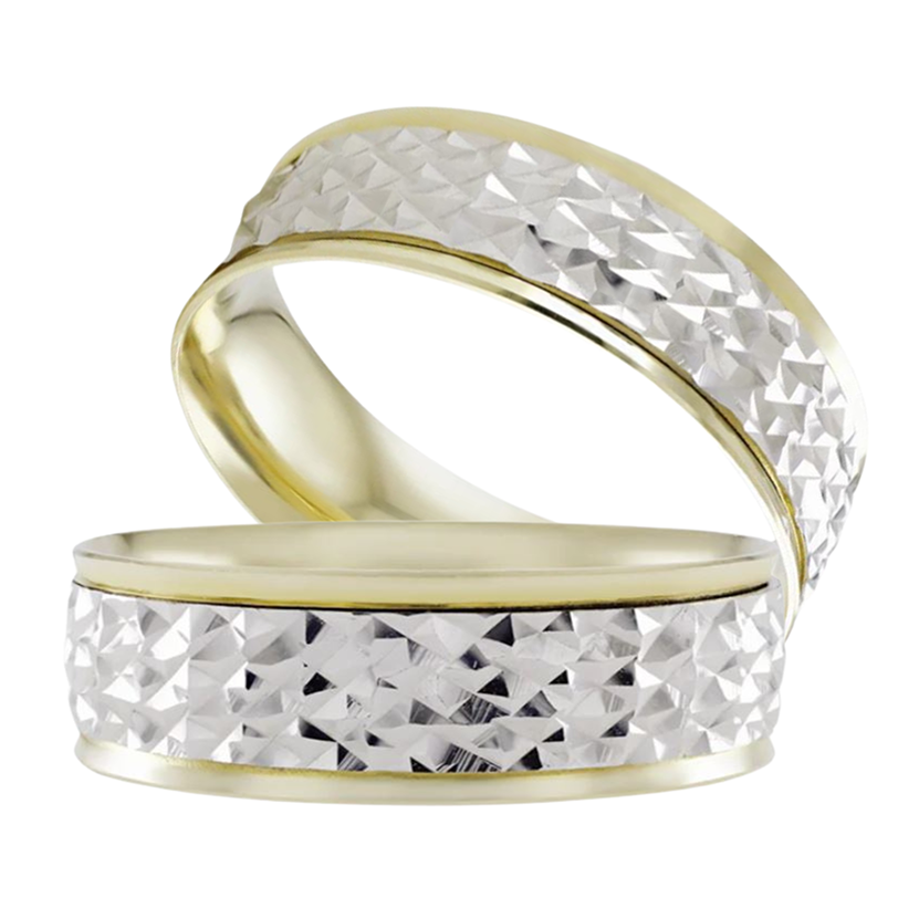 Argollas Escarcha 14k