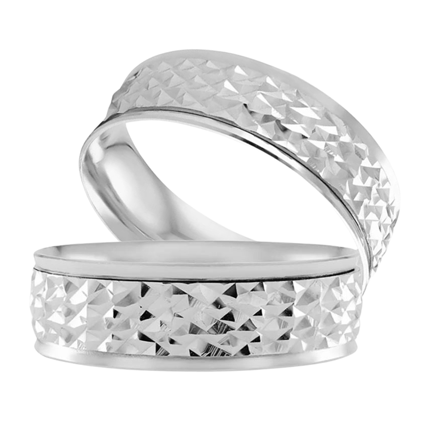 Argollas Escarcha 14k