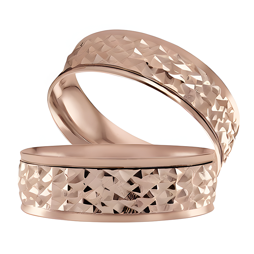 Argollas Escarcha 14k