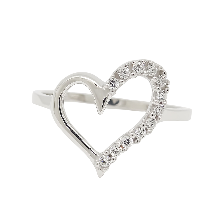 Amor Eterno - Anillo Corazón Espiga / Oro 14K