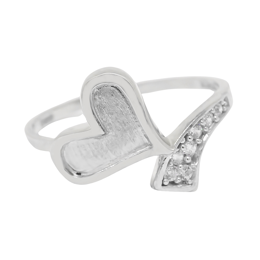 Amor Eterno - Anillo Corazón Ribbon / Oro Sólido 14k