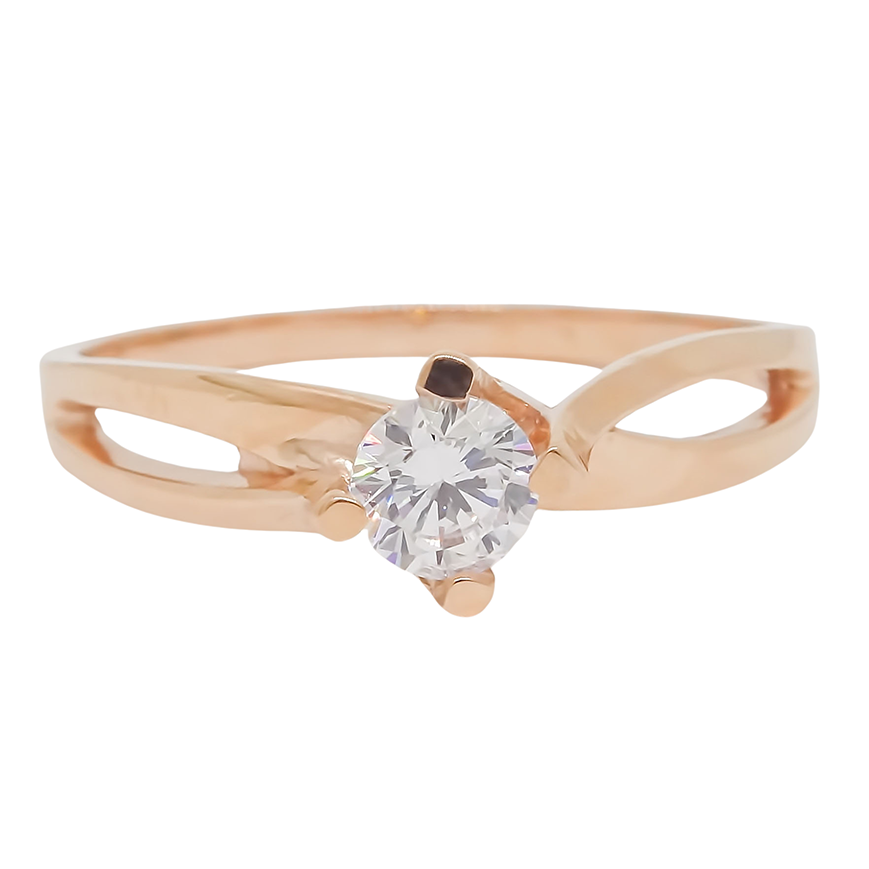 Amor Eterno - Anillo Danae / Oro Sólido 10k