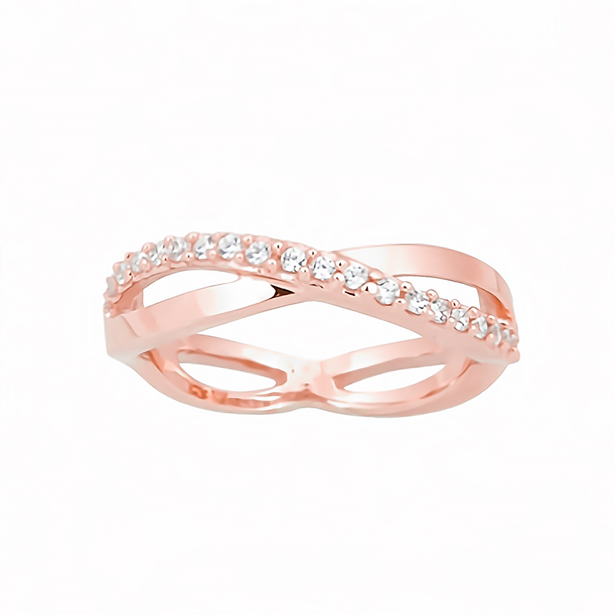 Amor Eterno - Anillo Infinity Diamond / Oro Sólido 14k