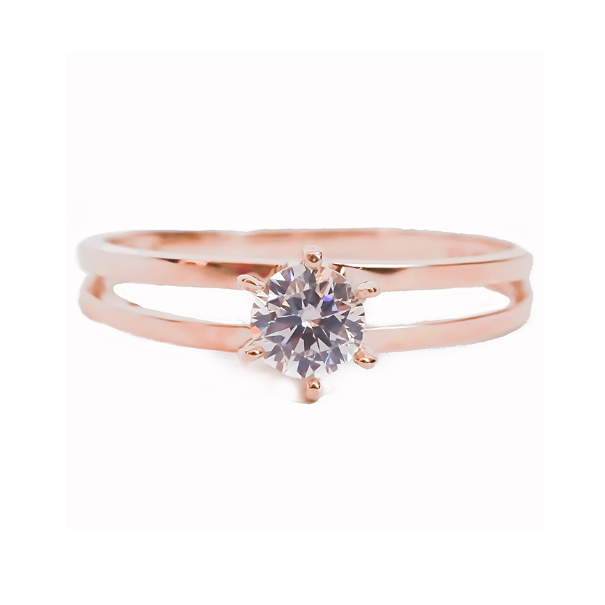 Amor Eterno - Anillo Mía / Oro Sólido 14k