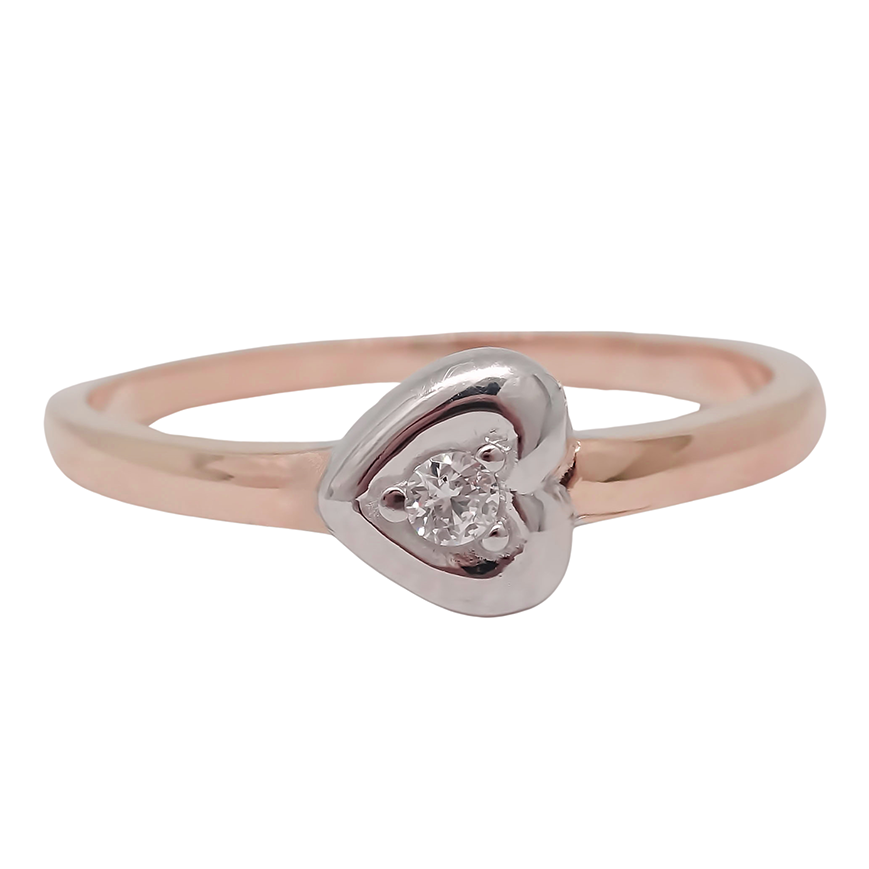 Amor Eterno - Anillo Corazón / Oro Sólido 10k