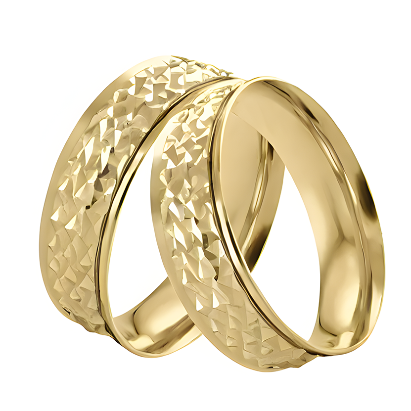 Argollas Escarcha 14k