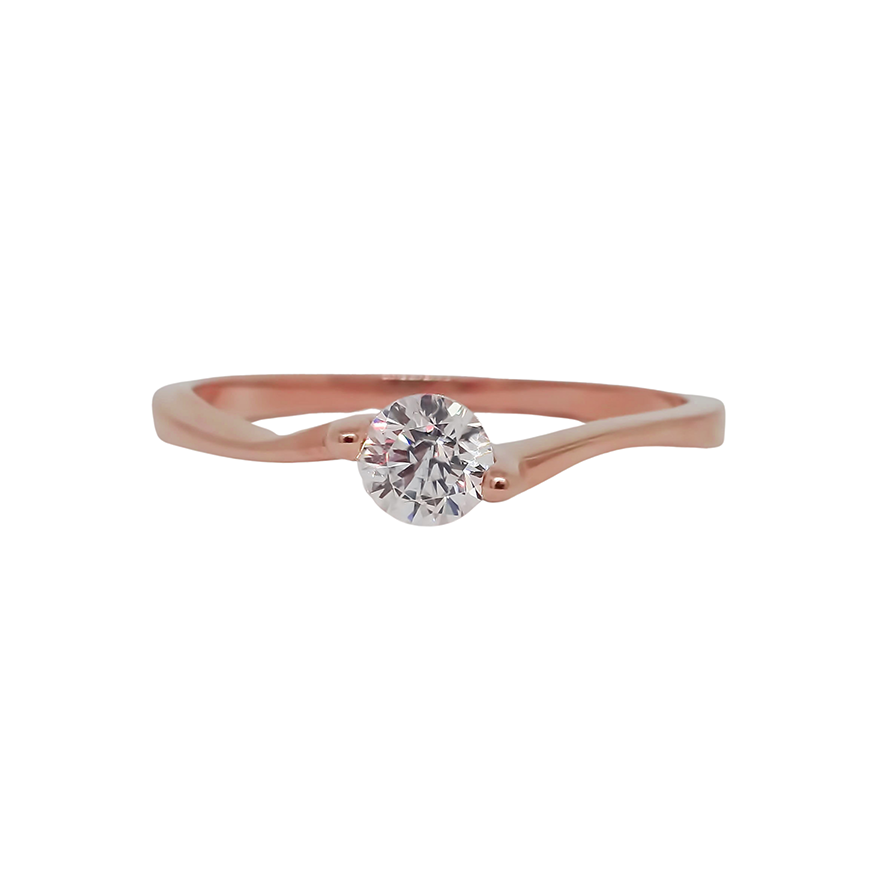 Amor Eterno - Anillo Ondulado / Oro Sólido 14k