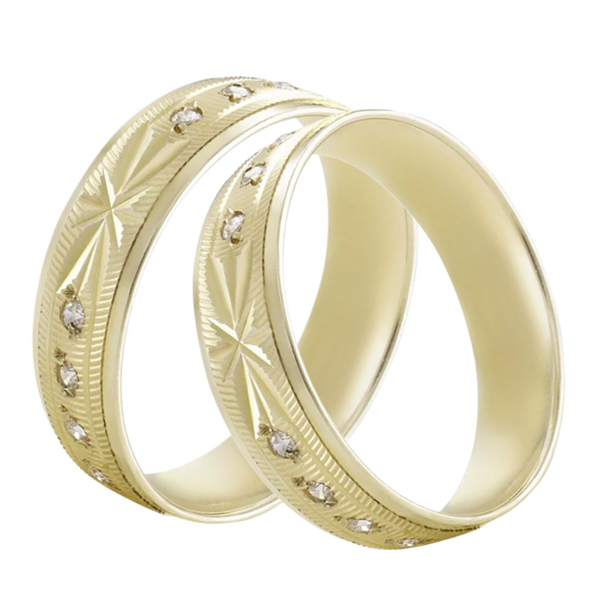 Argollas Estrella 14k