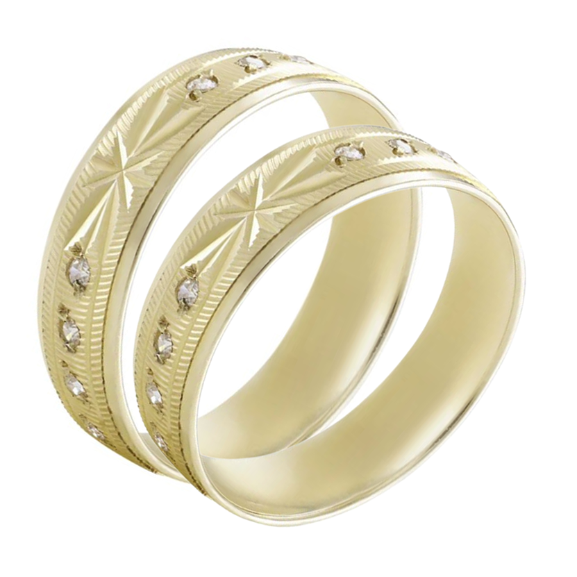 Argollas Estrella 14k