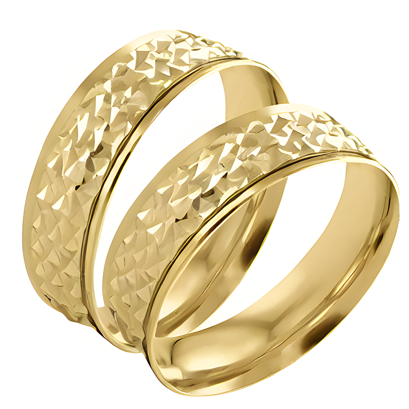 Argollas Escarcha 14k