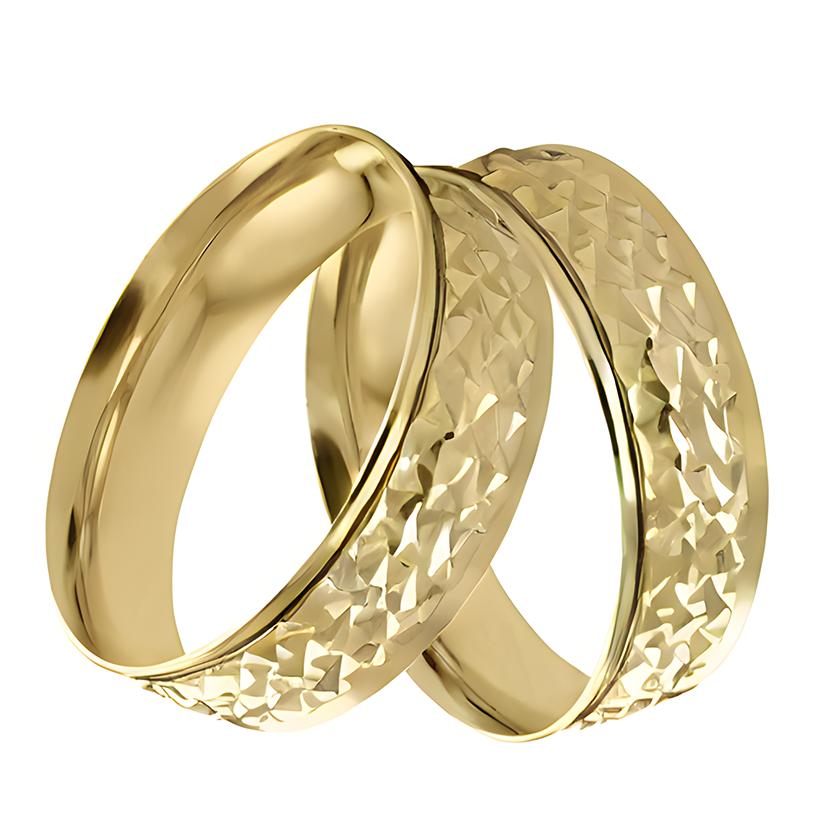 Argollas Escarcha 14k