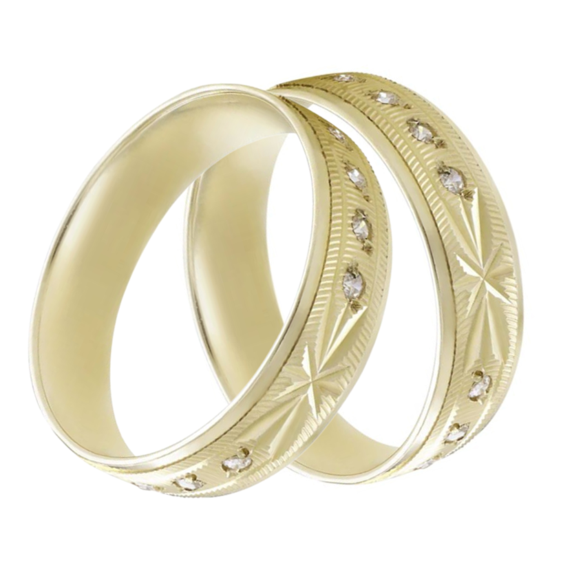 Argollas Estrella 14k