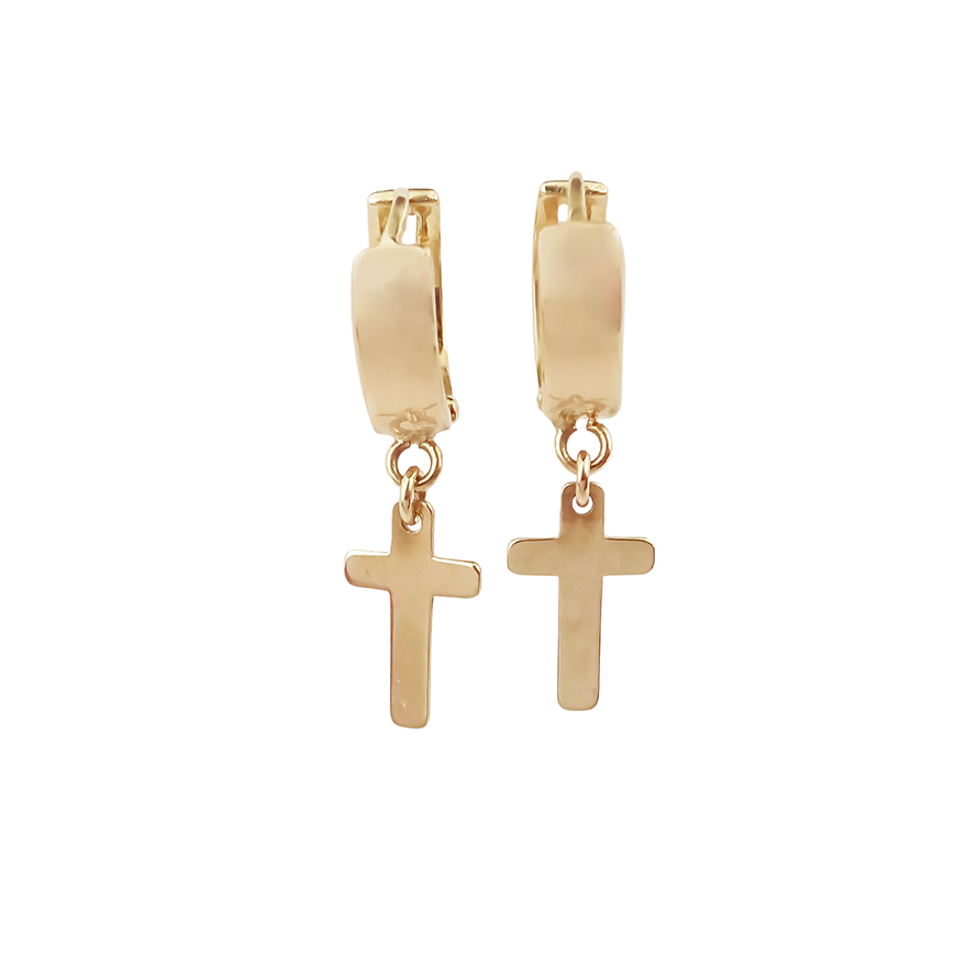 Amor Eterno - Arracadas Huggie Mini / Aretes Oro 10k