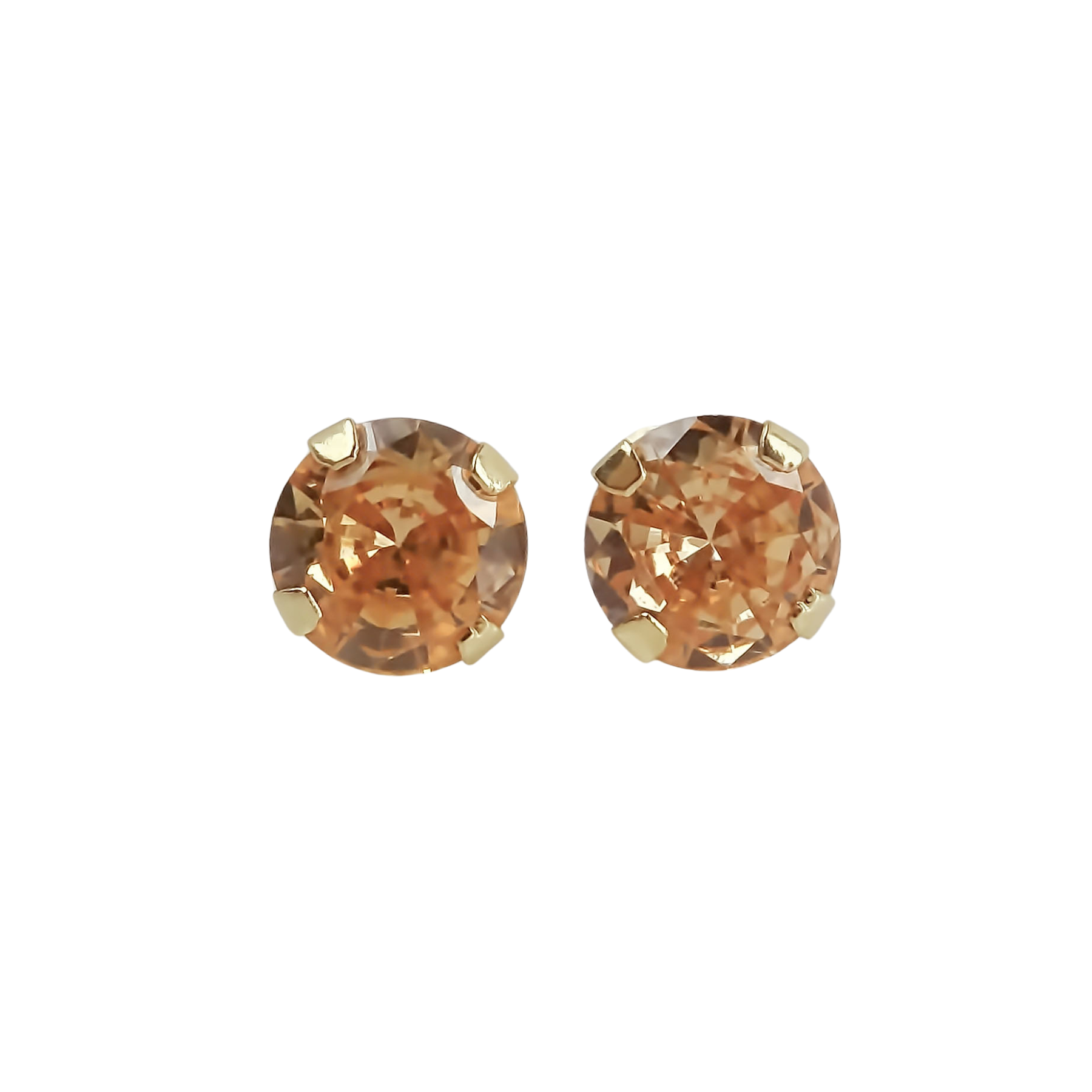 Amor Eterno - Broqueles Recto 5mm / Aretes / Oro 10k