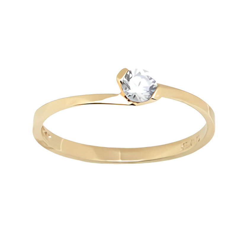 Amor Eterno - Compromiso / Anillo Circulo Plano / Oro 14k Solido