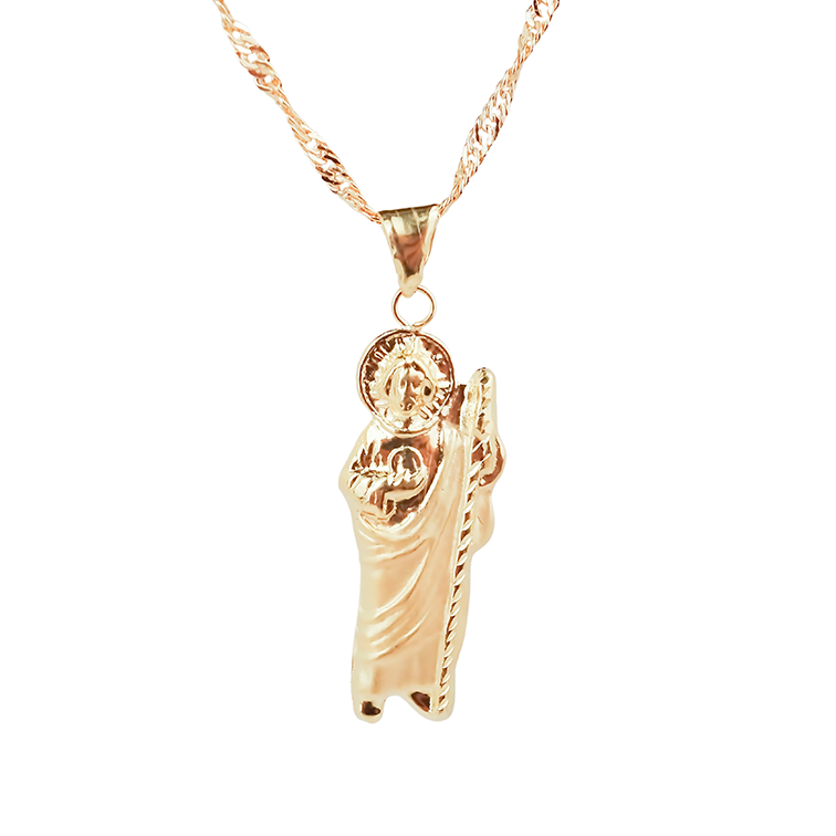 Amor Eterno - Dije San Judas Figura / Oro Sólido 10k