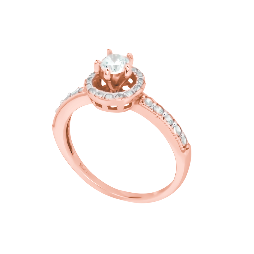 Amor Eterno - Anillo Corona - Beatriz - Oro Solido 14k