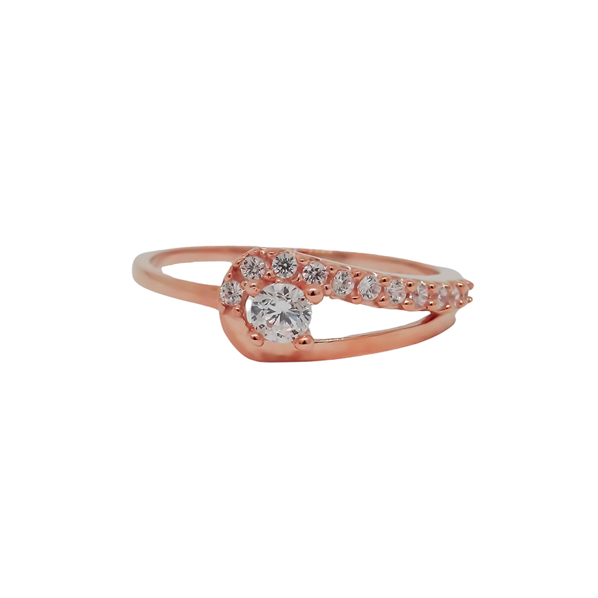 Amor Eterno - Anillo Drop / Oro 10k Sólido