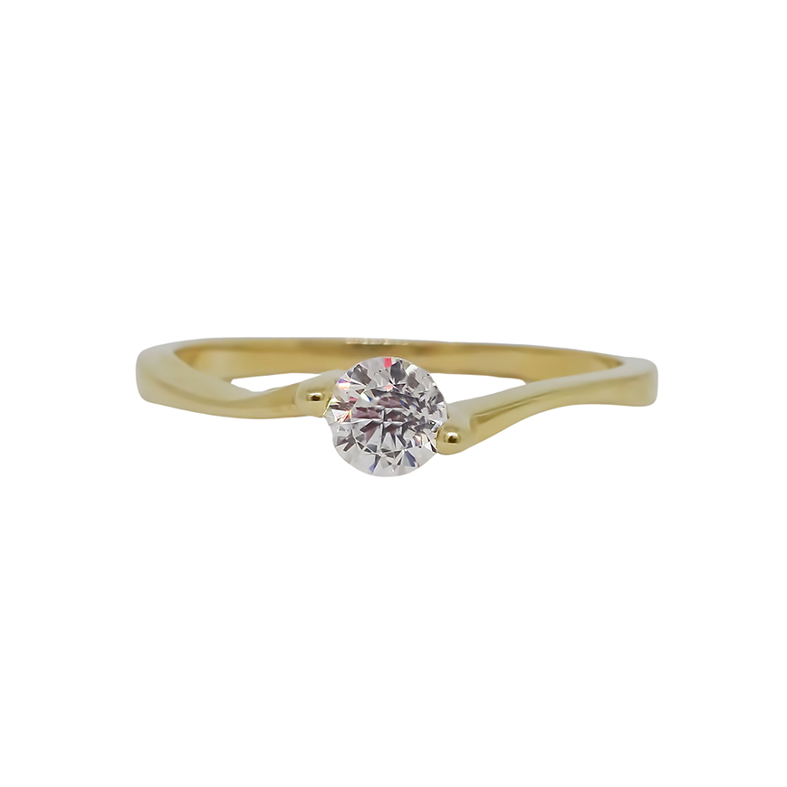 Amor Eterno - Anillo Ondulado / Oro Sólido 10k
