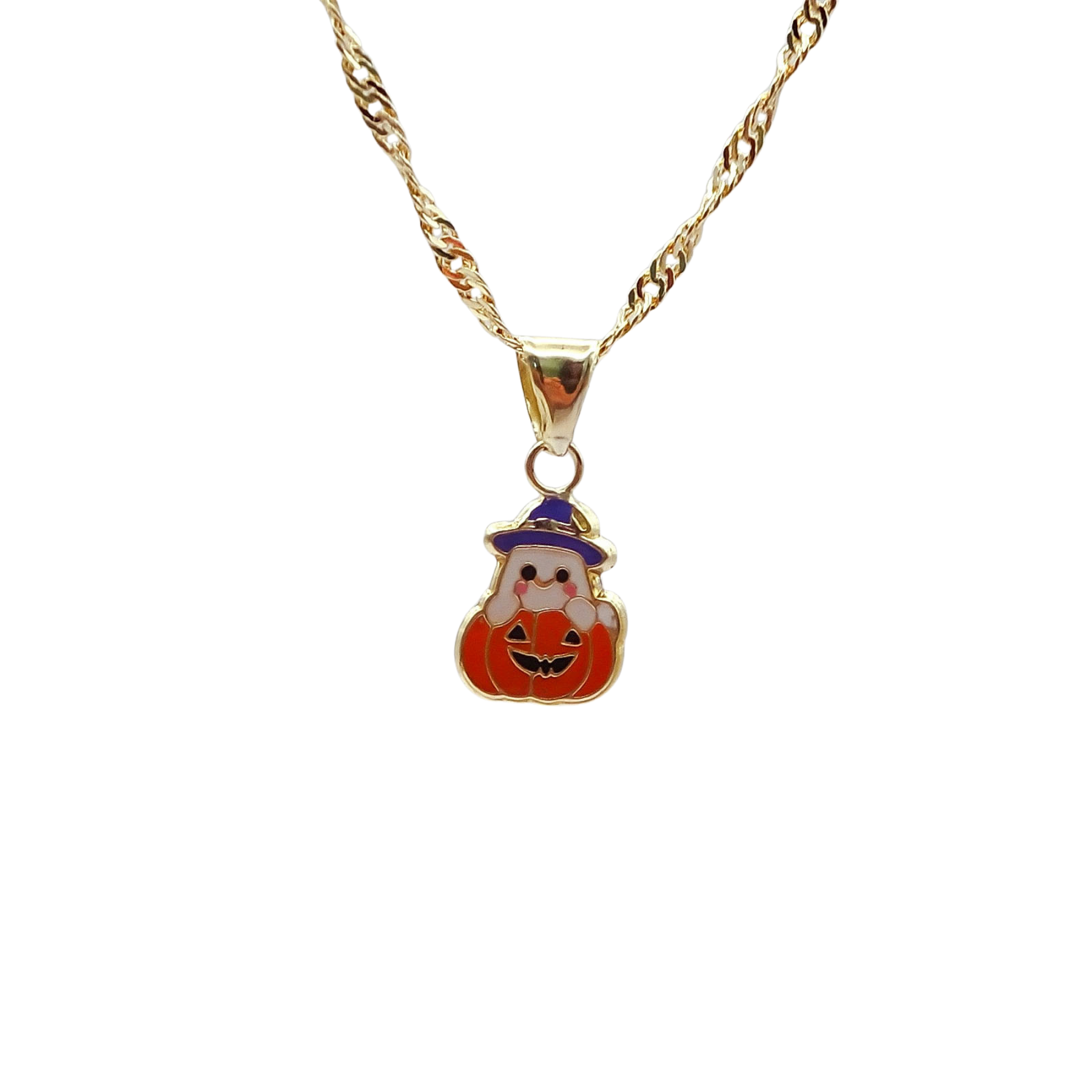Amor Eterno - Dije Calabaza Fantasma / Oro Sólido 10k