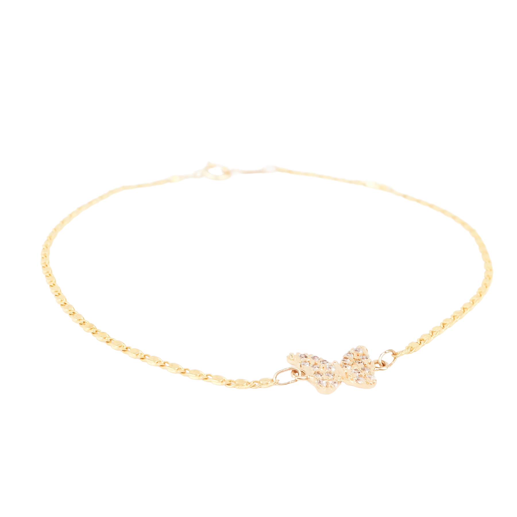 Amor Eterno - Pulsera Mariposa / Oro Sólido 10k