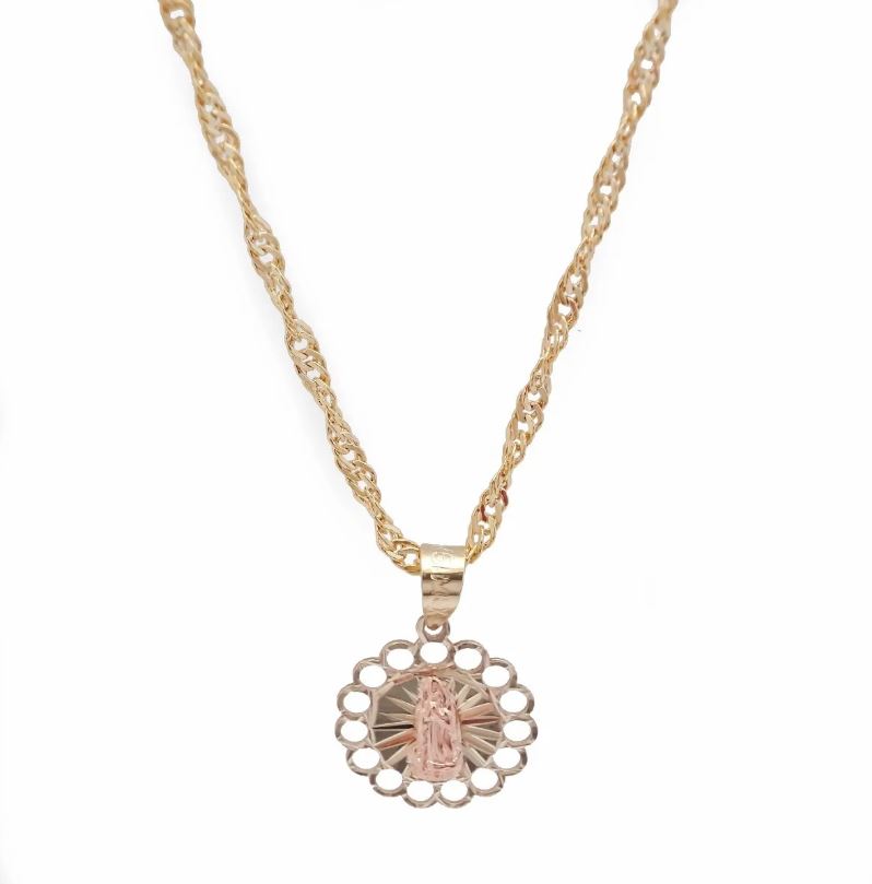 Amor Eterno - Mini Medalla Virgen Oro Sólido