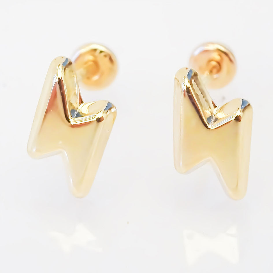 Amor Eterno - Broqueles Rayo Basic Aretes / Oro 10k