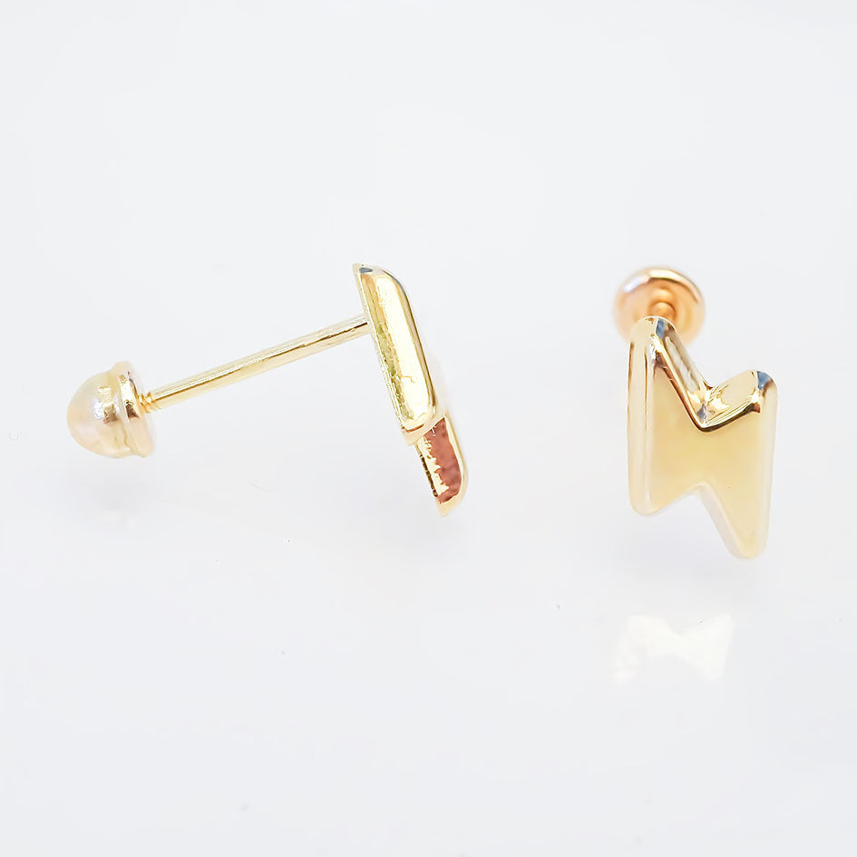 Amor Eterno - Broqueles Rayo Basic Aretes / Oro 10k