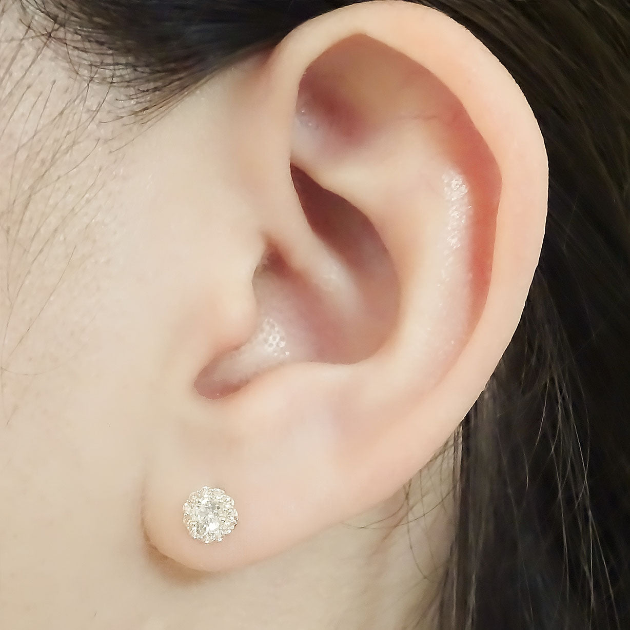 Amor Eterno - Broqueles Rosa / Aretes / Oro Sólido 10k