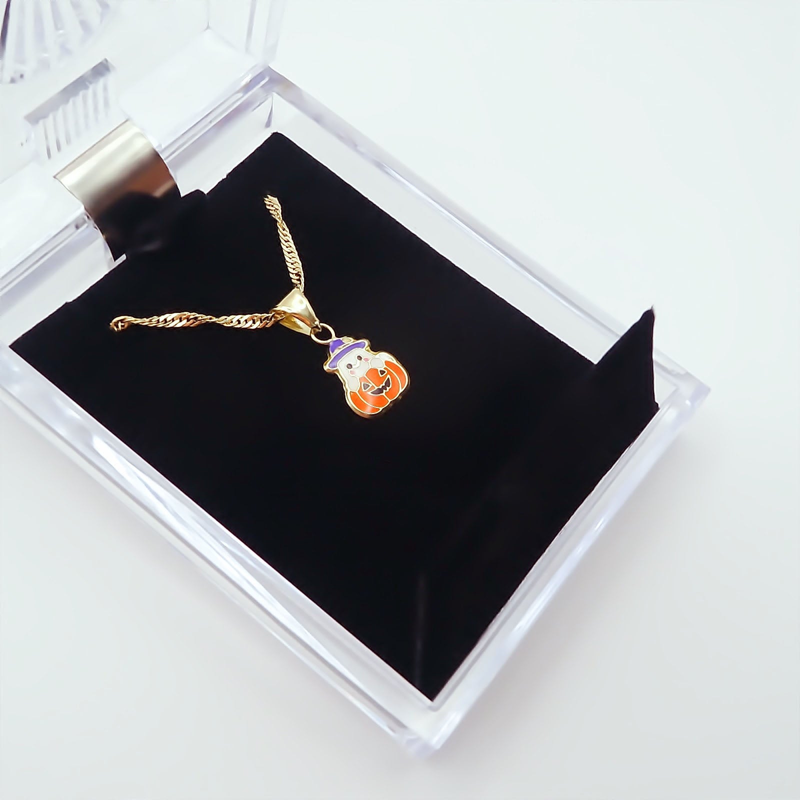 Amor Eterno - Dije Calabaza Fantasma / Oro Sólido 10k