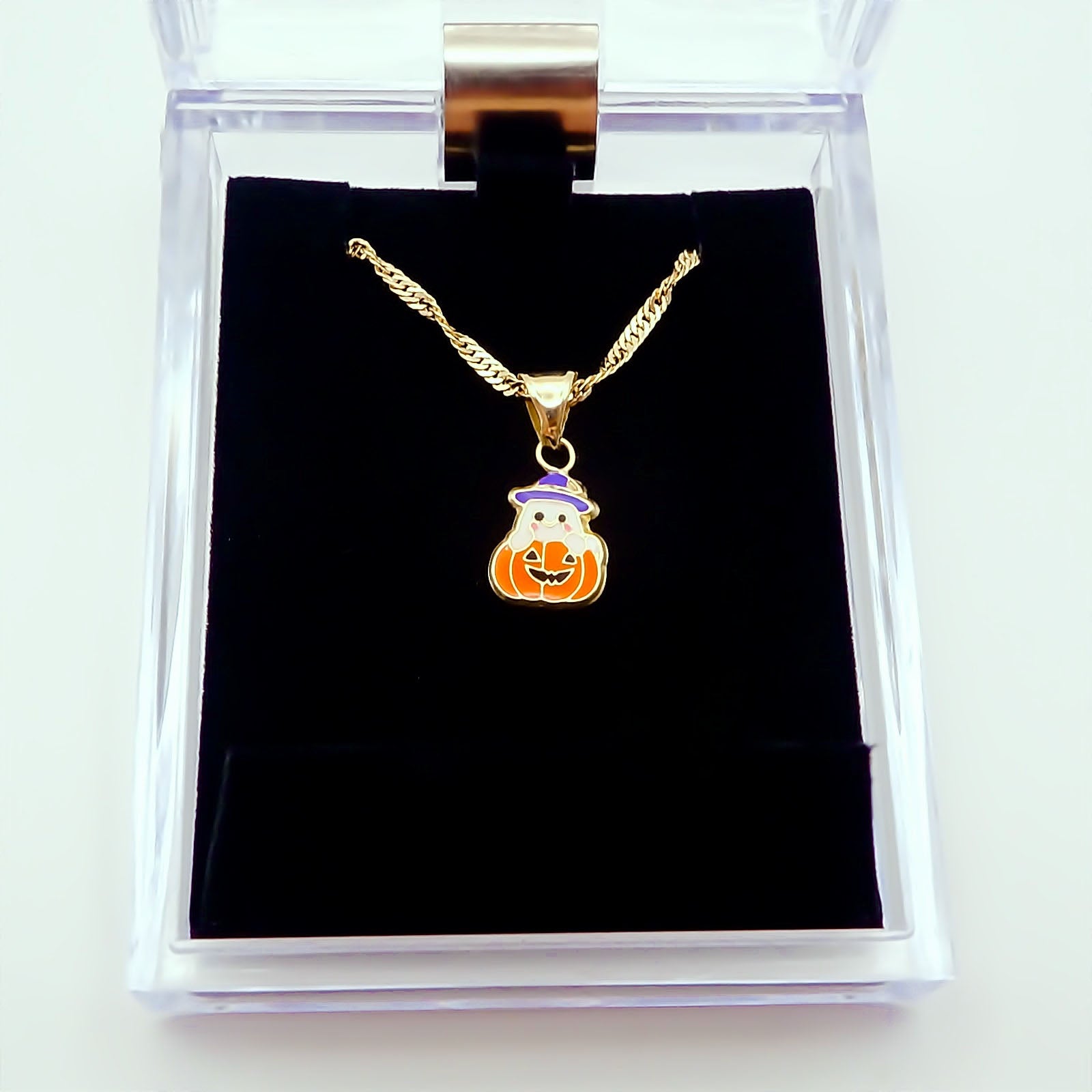 Amor Eterno - Dije Calabaza Fantasma / Oro Sólido 10k