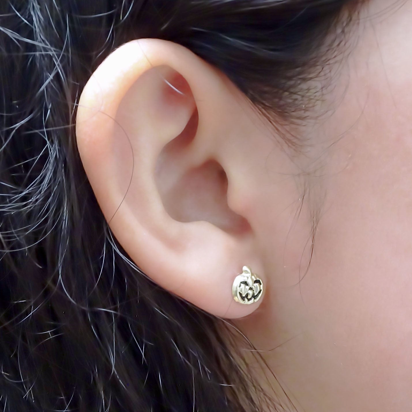 Amor Eterno - Broqueles Calabaza / Aretes / Oro 10k