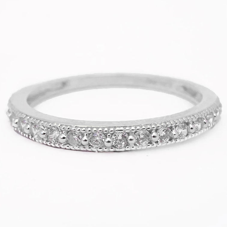 Amor Eterno - Churumbela Pavé / Oro Solido 10k / Oro Blanco