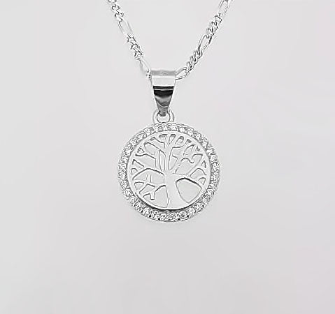 Amor Eterno - Cadena Plata Oro 24k / Dije Arbol De La Vida