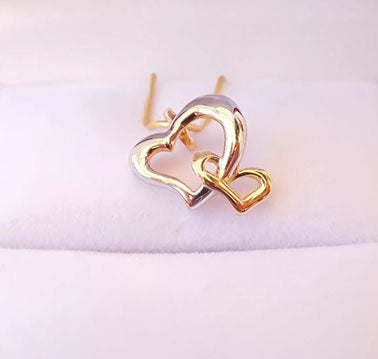 Amor Eterno - Dije Doble Corazón / Oro 10k Solido