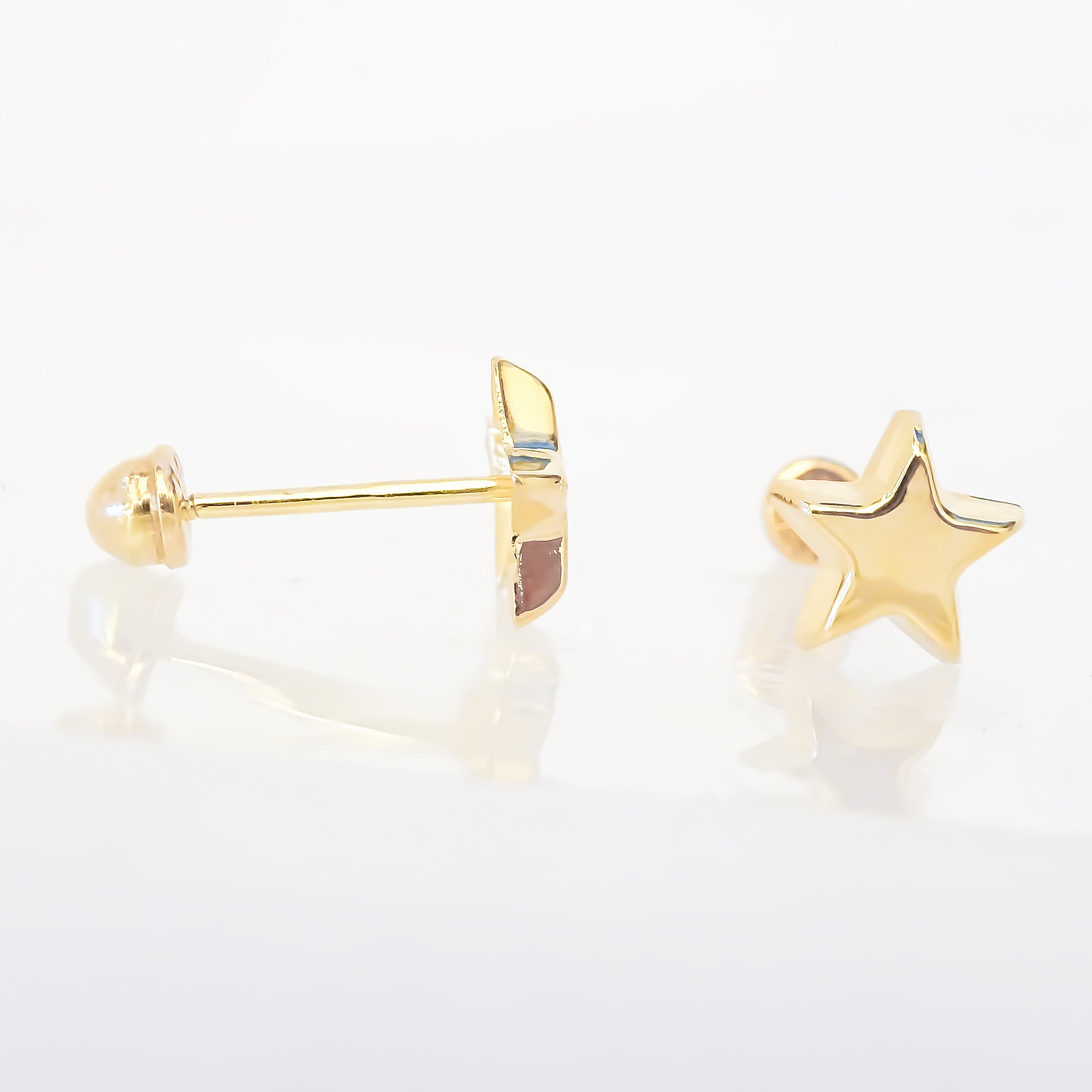 Amor Eterno - Broqueles / Estrella Basic / Aretes Oro 10k