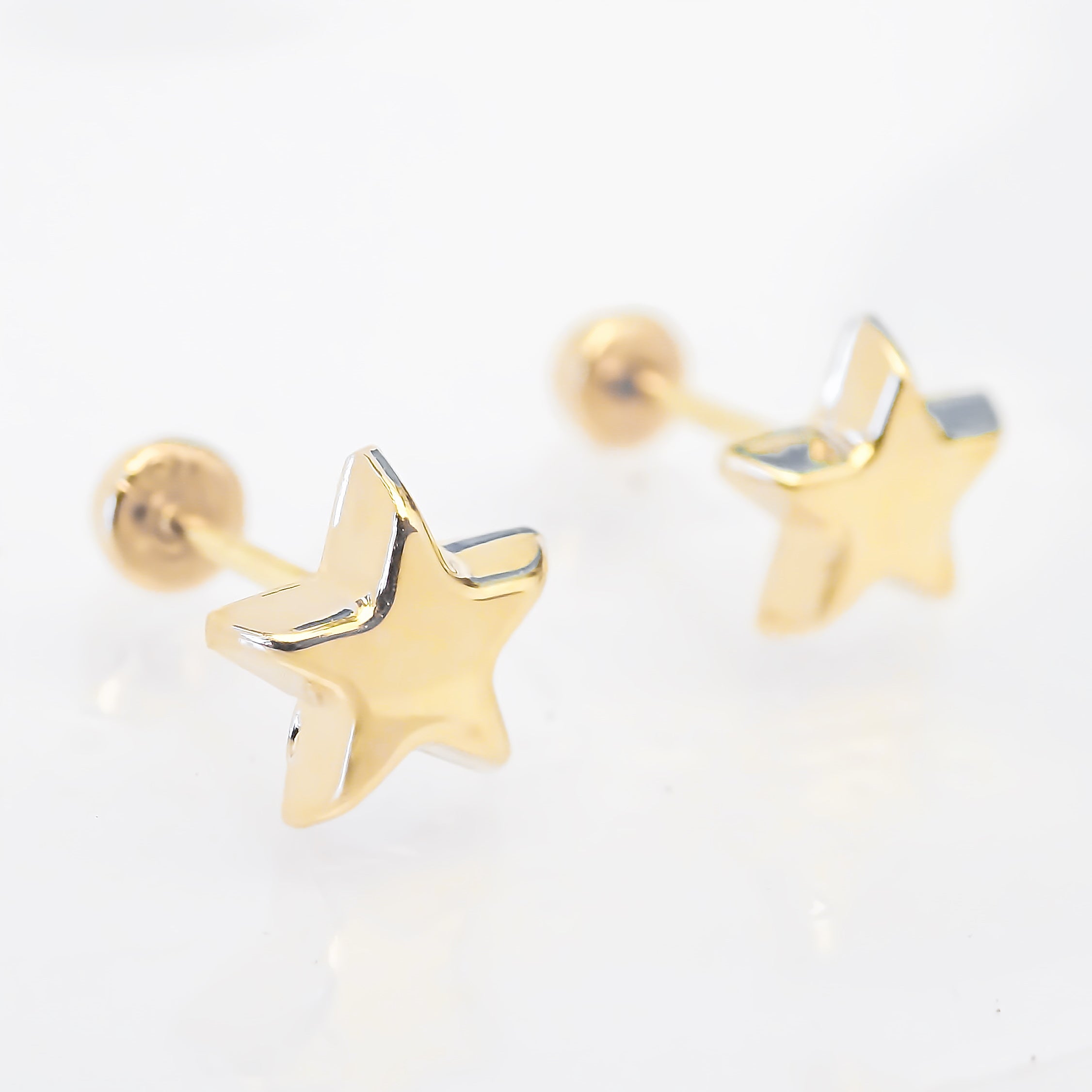 Amor Eterno - Broqueles / Estrella Basic / Aretes Oro 10k