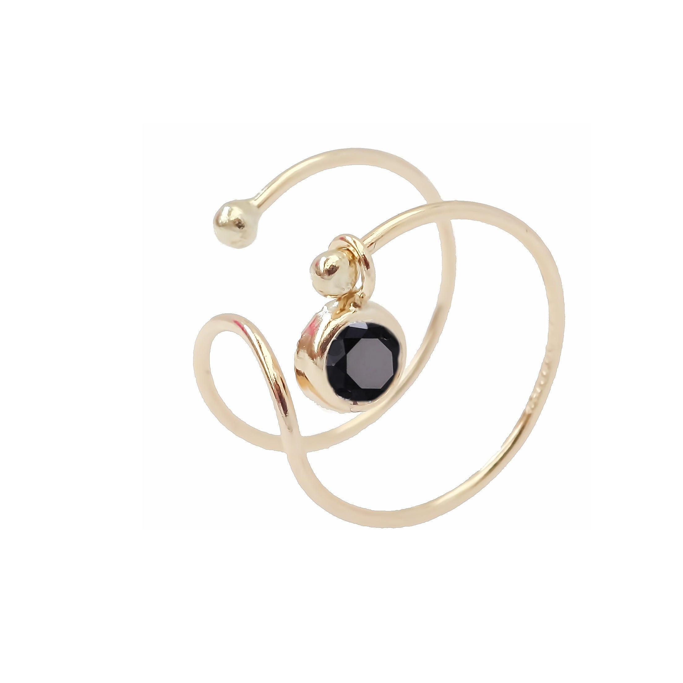Amor Eterno - Earcuff Bisel / Falsa Perforación / Oro 10k
